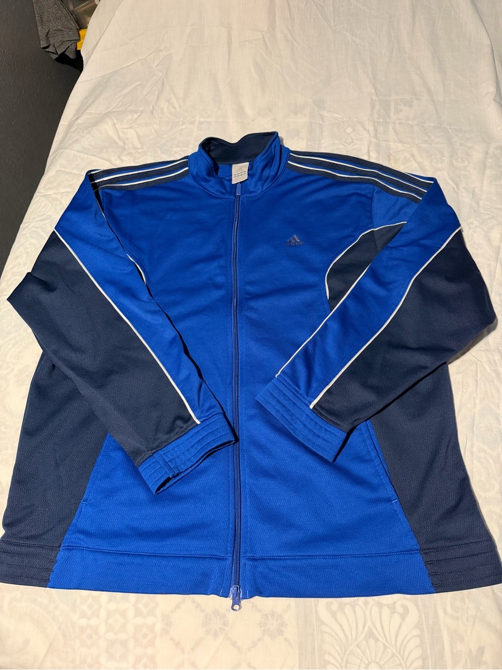 adidas vintage 07/06 Men's Royal Blue and Navy Performance Track Jacket size L